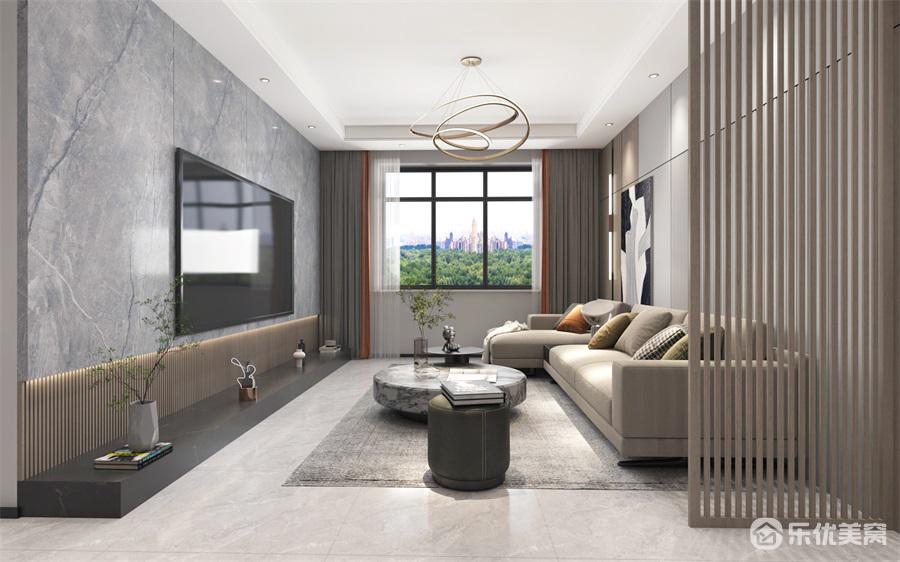 包头整装案例，现代轻奢风居家，木饰搭配好舒心！