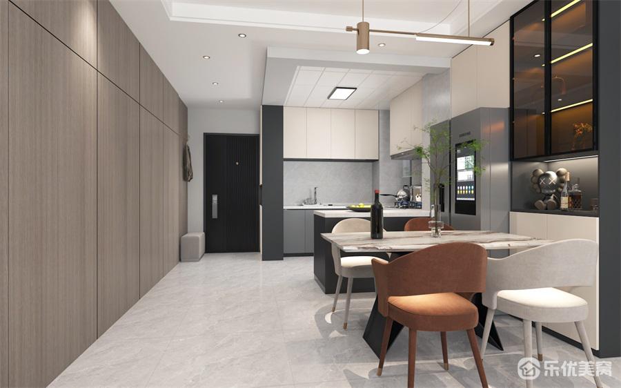 包头整装案例，现代轻奢风居家，木饰搭配好舒心！